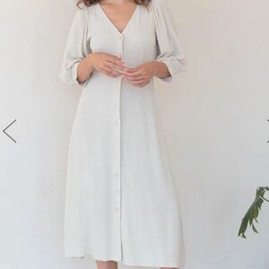 NWT Linen Agnes Midi Dress